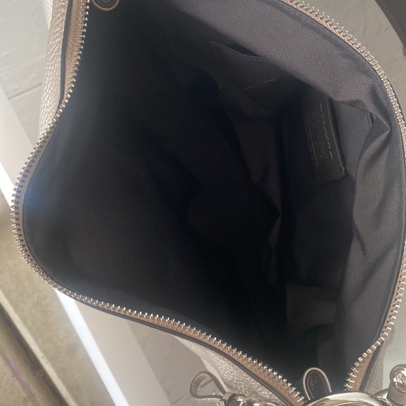 Coach Luxury Pebble Mia F29137 Leather Shoulder Bag - Platinum - Picture 4 of 6